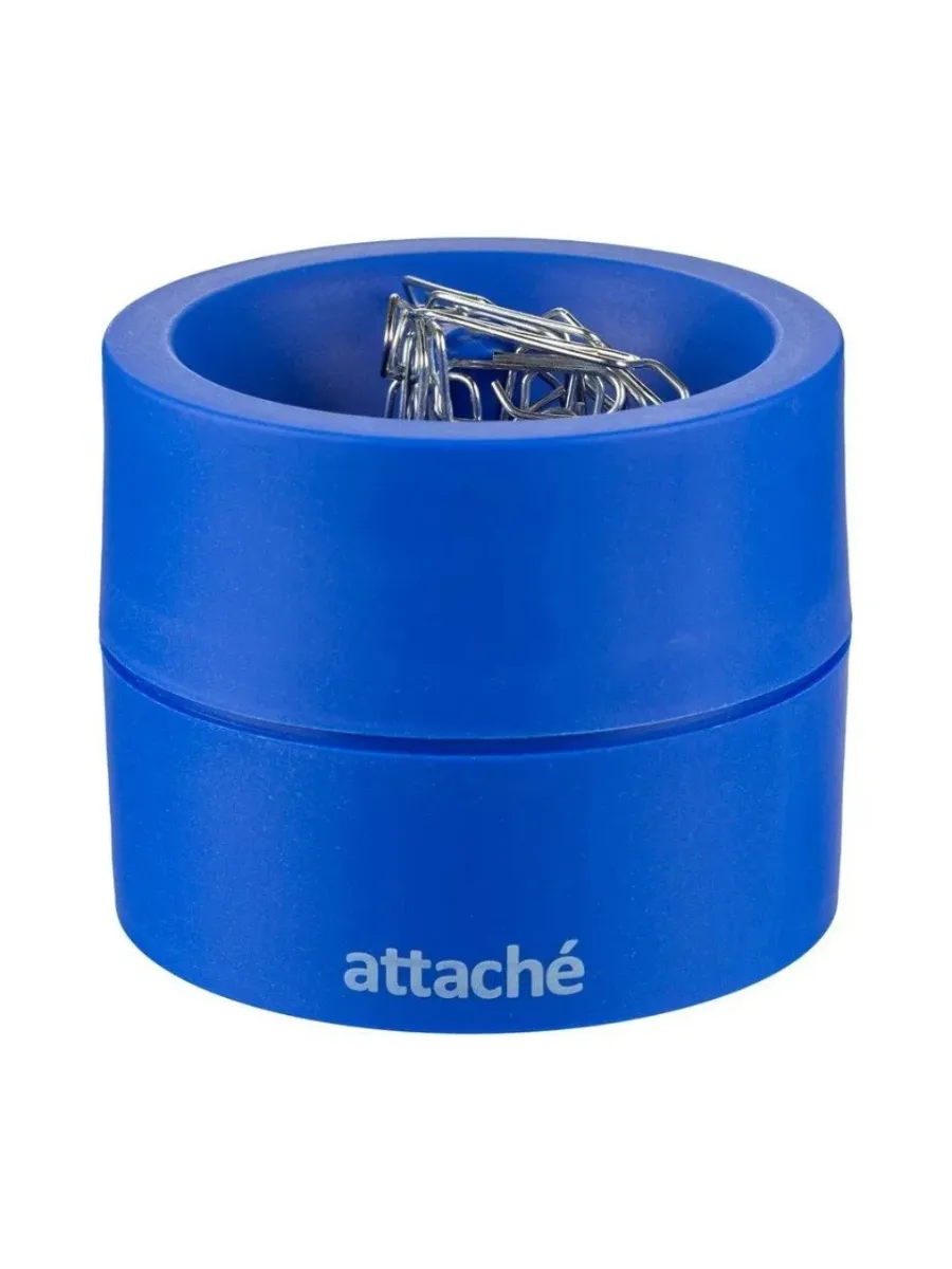 Скрепочница, пластик, магнитная, круглая