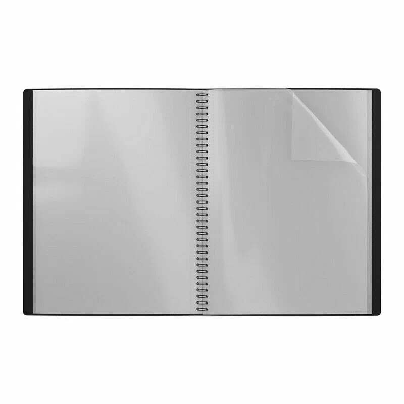 Папка А4 спиральная/проволочная защитными листами - 20 листов+с клапаном, формат