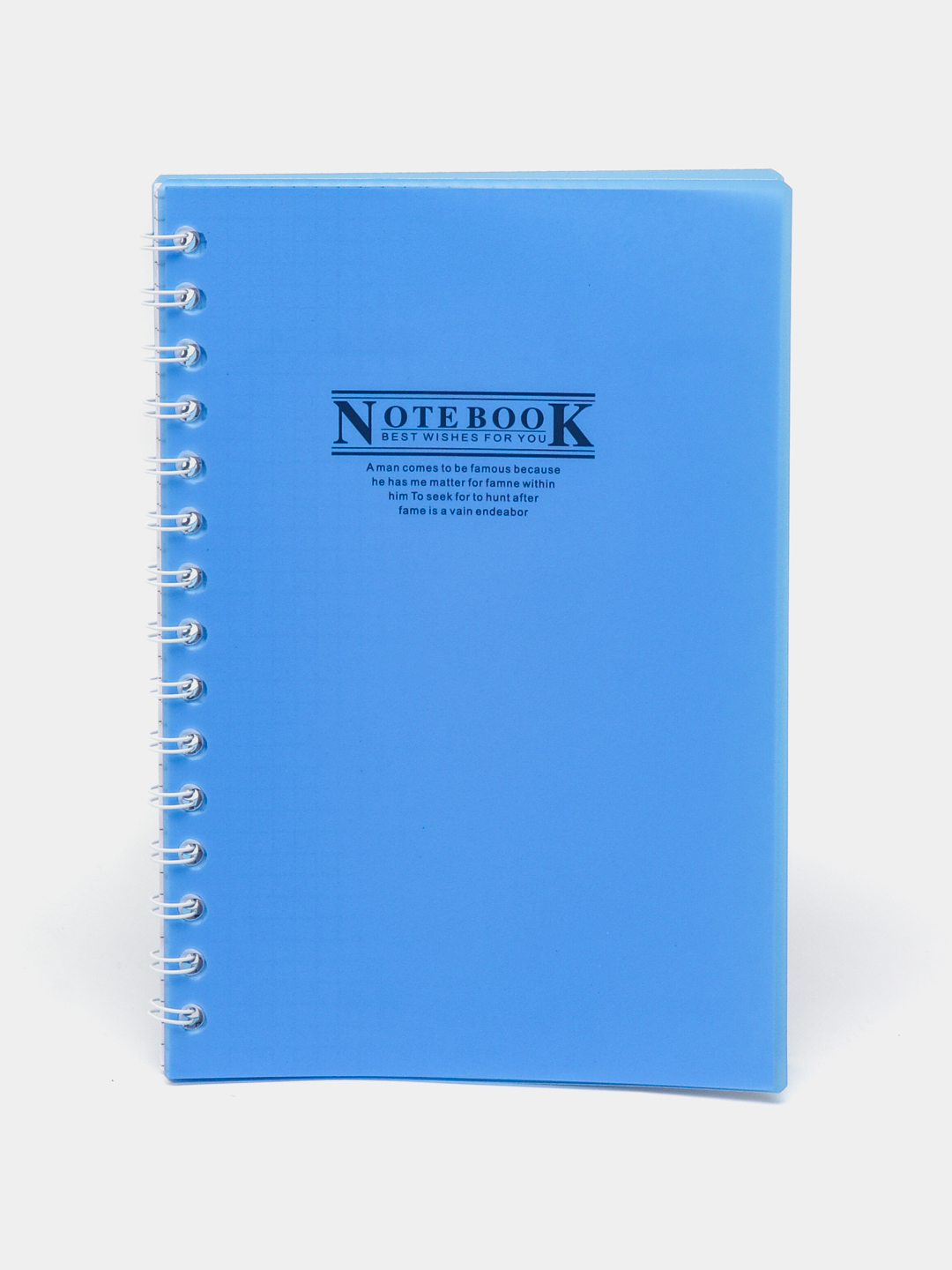 Блокнот А5 на спирали вертикальный обложка пластик.