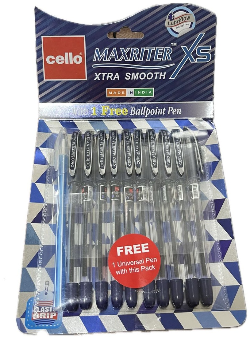 Ручка шариковая черная, Cello MAXRITER XS, CL-878+3 BLACK