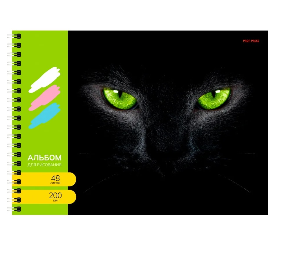 Альбом для рисования А4 48л. на гребне Папирус