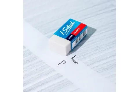 Ластик DELI "I Select", прямоугольный,белый (33*17*10 мм)