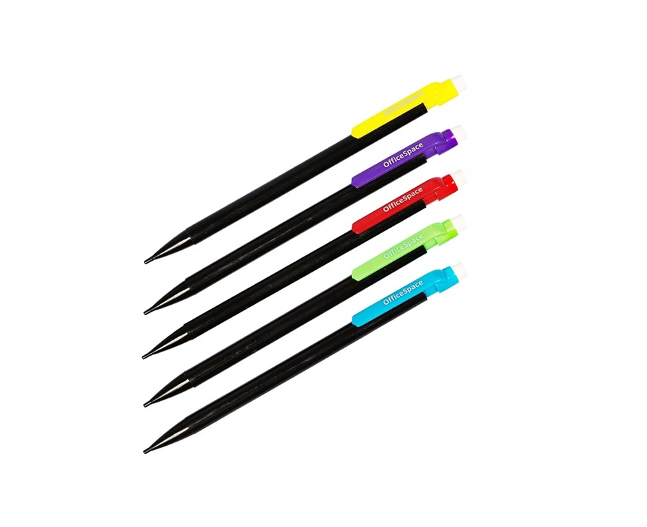 Автокарандаш Office Space 0.5 мм, с ластиком, ассорти XP812W_3614