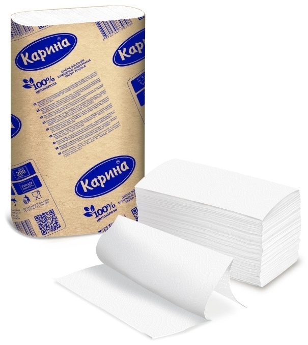 Бумажные полотенца КАРИНА Z-укладка 2 слоя