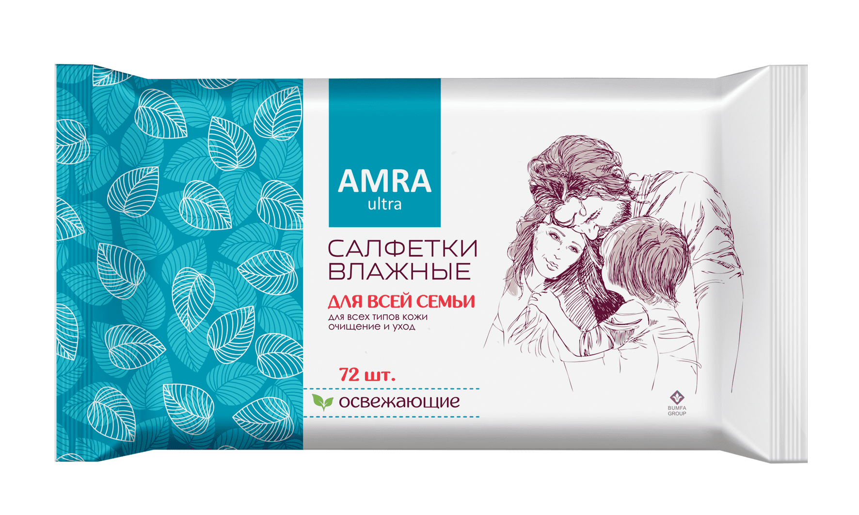 Салфетки влажные  72шт., освежающие