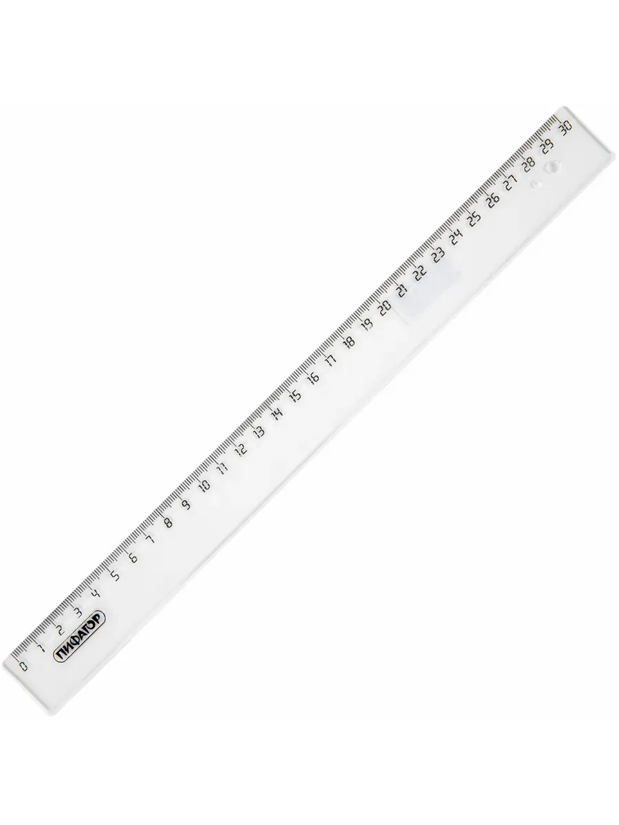 Линейка 30 см прозрачная