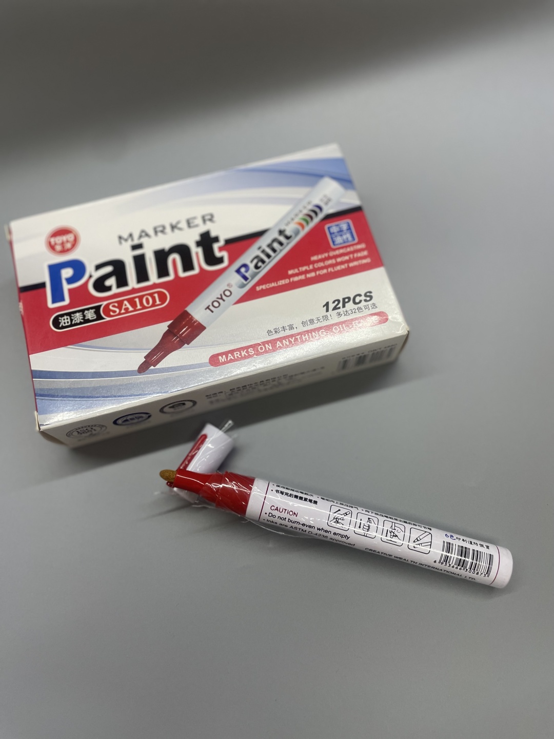 Маркер по металлу КРАСНЫЙ PAINT MARKER "TOYO"