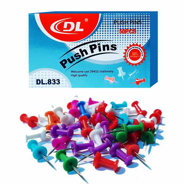 Силовые кнопки-гвоздики, цветные 11 мм, DINGLI, DL833 (10 шт/уп)