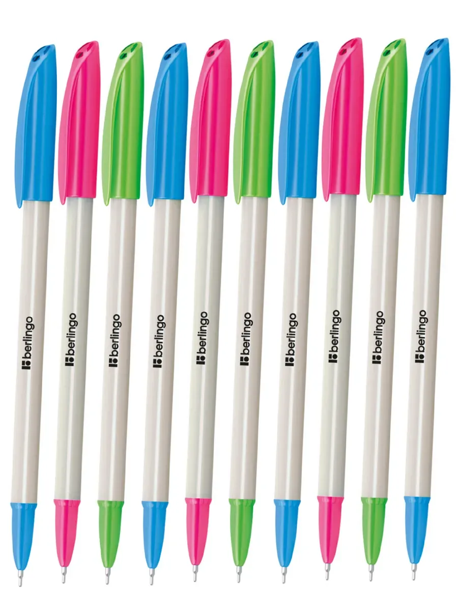 Ручка шариковая Berlingo Perlamutik 0,7мм, синяя, ассорти