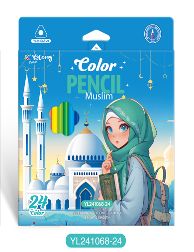 Карандаши цветные 24 цвета Yalong 241068-24