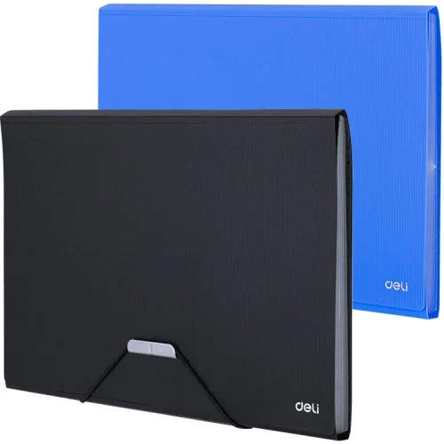 Папка портфель Deli А4 на резинке 7 отделений А4-7Р