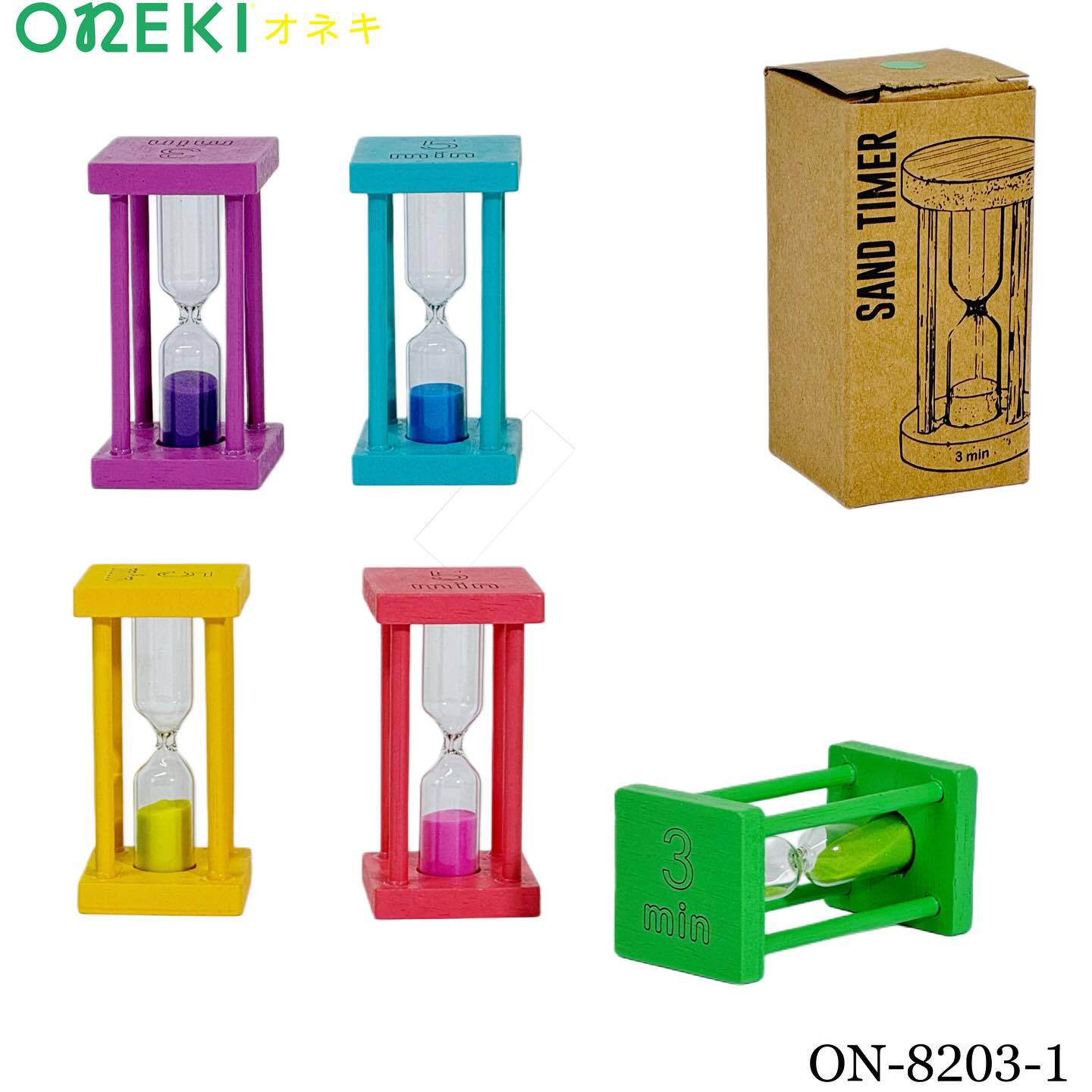 Часы песочные деревянные АССОРТИ 3 минут ONEKI