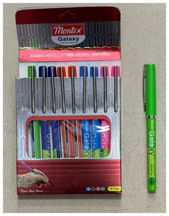 Ручка шариковая синяя 0.7мм, Montex Galaxy, GA-1019 (10 шт/уп)